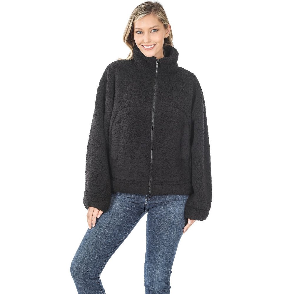 ZENANA BLACK DRAWSTRING HEM SUPER SOFT SHE…